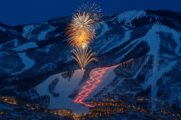 New Year's Eve Light Up Snow Cat Parade and Fireworks and Dress to Impress Masquerade Party Event